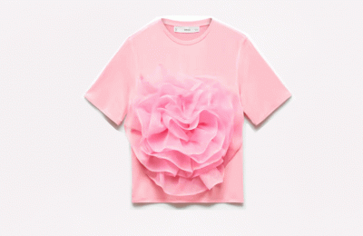 3D floral μπλουζάκι από Mango