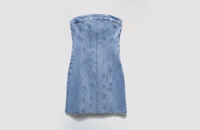 Denim bandeu φόρεμα 39.95 από Zara