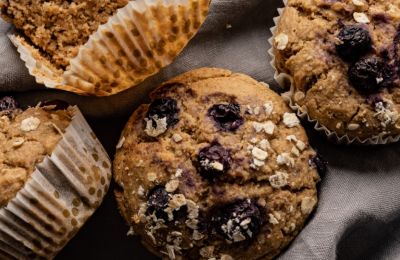 Μάφινς με blueberries και λεμόνι